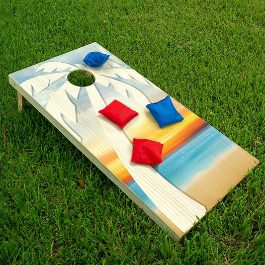 Palm on Beach - Cornhole Board Wrap - Set of 2 - Tampa Home & Garden Store