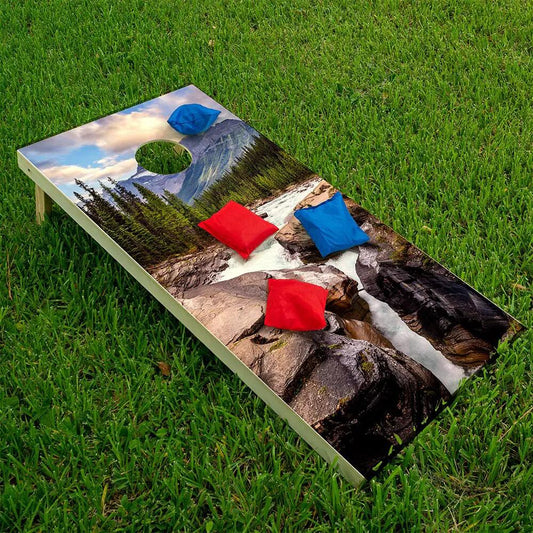 Cornhole wrap Scenic Mountain landscape, set of 2 by Lone Star Art on Tampa Home & Garden Store