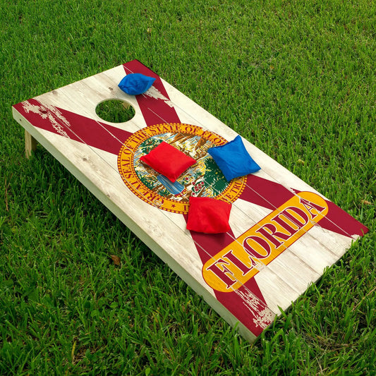 Florida State Flag Cornhole Board Wraps set of 2 by Lone Star Art on Tampa Home & Garden Store