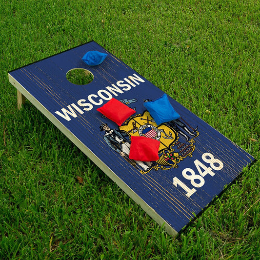 Wisconsin State - Cornhole Board Wrap - Set of 2 - Tampa Home & Garden Store