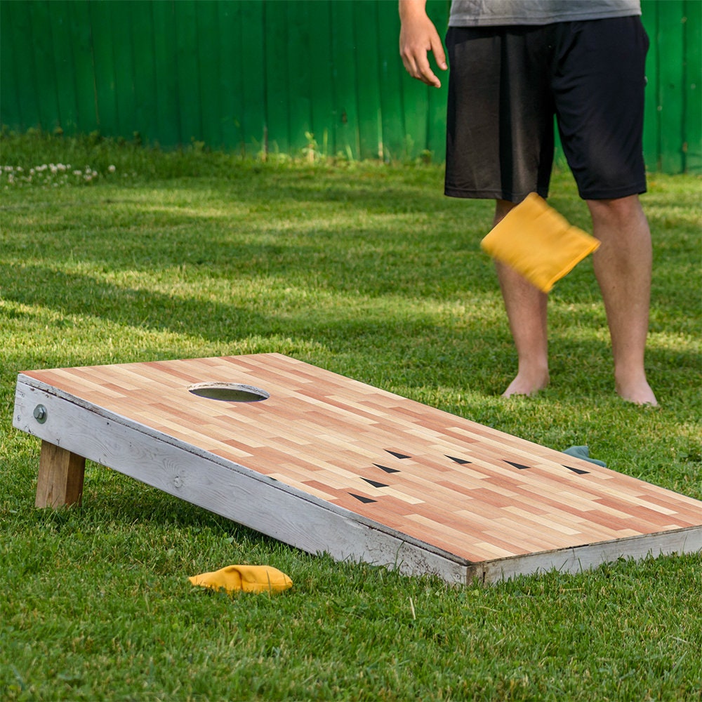 Suelo de Parquet de Bolera - Revestimiento para Tableros de Cornhole - Set de 2
