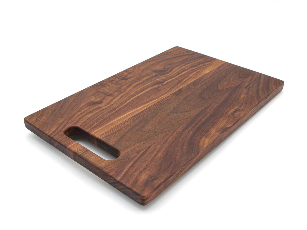 King of the Grill Cutting Board Refine Kitchenware dark walnut with handle hole USA made on Tampa Home & Garden Store