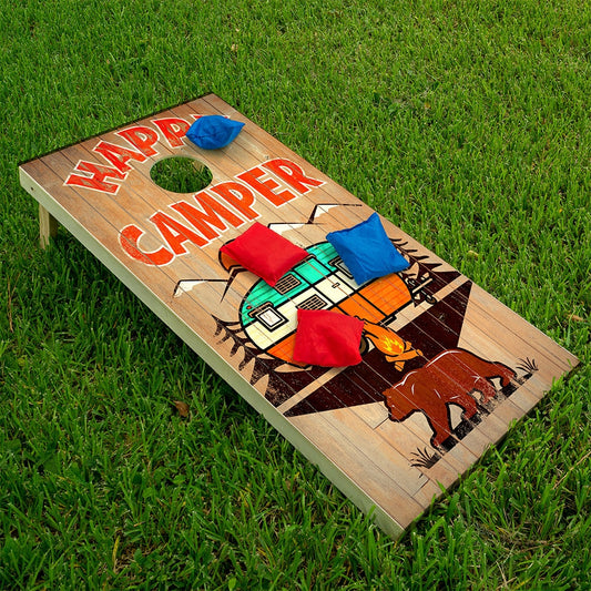 Happy Camper - Cornhole Board Wrap - Set of 2 - Tampa Home & Garden Store
