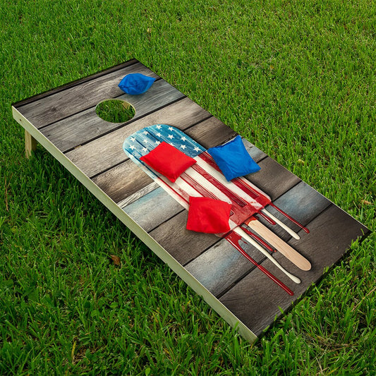 USA American Flag Popsicle - Cornhole Board Wrap - Set of 2 - Tampa Home & Garden Store