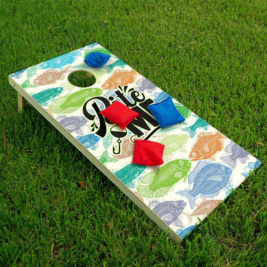 Bite Me Fishing - Cornhole Board Wrap - Set of 2 - Tampa Home & Garden Store