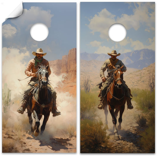 Old West Cowboys Ranch - Cornhole Board Wrap - Set of 2 - Tampa Home & Garden Store