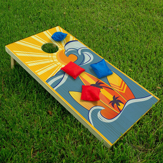 Surf The Wave - Cornhole Board Wrap - Set of 2 - Tampa Home & Garden Store