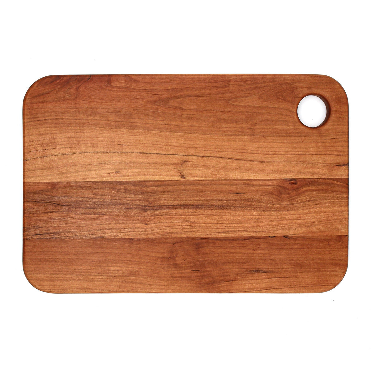 Large wooden cutting board with thumb hole, 18x12 in, natural wood grain Refine Kitchenware on Tampa Home & Garden Store