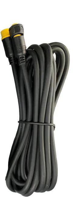TrailVue camera cable extension 8ft, black rubber coil with yellow connector tips, GGLighting on Tampa Home & Garden Store