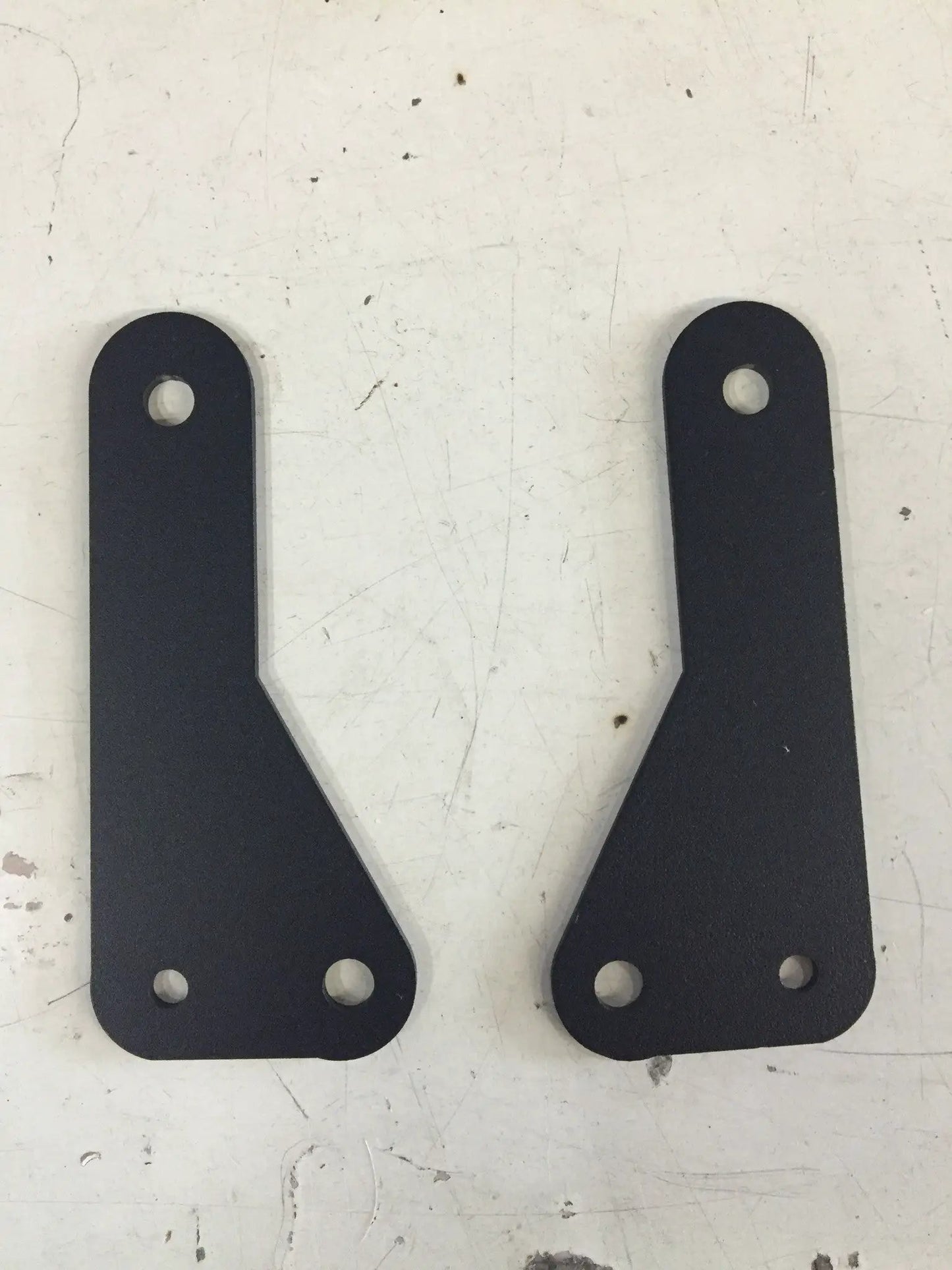 LED Bar Double Stack Adapter pair of black metal roof mount brackets with holes on Tampa Home & Garden Store