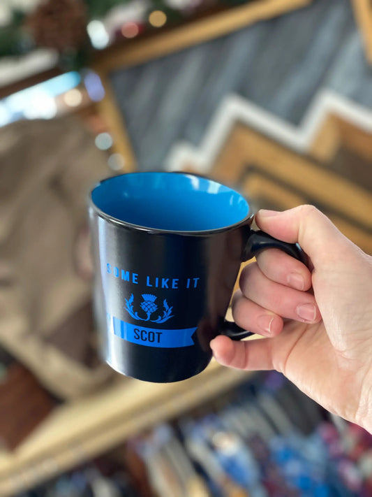 Some Like It Scot 14oz two-tone mug with blue interior Thistle & Stitch on Tampa Home & Garden Store
