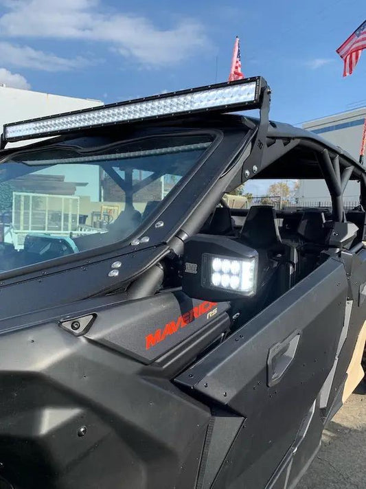 Can Am X3 50 Inch LED Bar Mount by GGLighting, USA-made, bolt-on black UTV light bar mount on Tampa Home & Garden Store