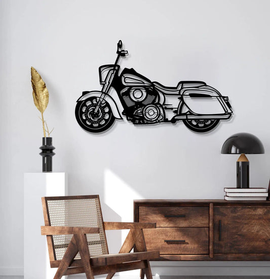 2022 Indian Springfield Dark Horse Metal Wall Art black motorcycle design Modello Turbo on Tampa Home & Garden Store