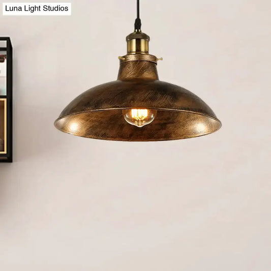 Wrought Iron Dome Pendant Light by Decorbites, weathered brass dome ceiling fixture on Tampa Home & Garden Store