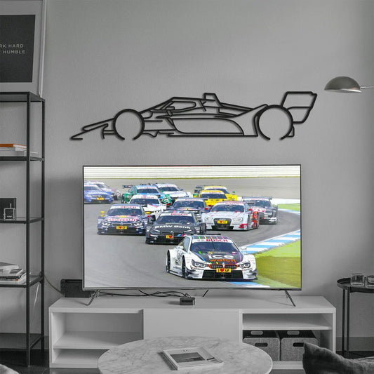 Indy Car Classic Metal Wall Art Decor by Modello Turbo, black metal silhouette on Tampa Home & Garden Store