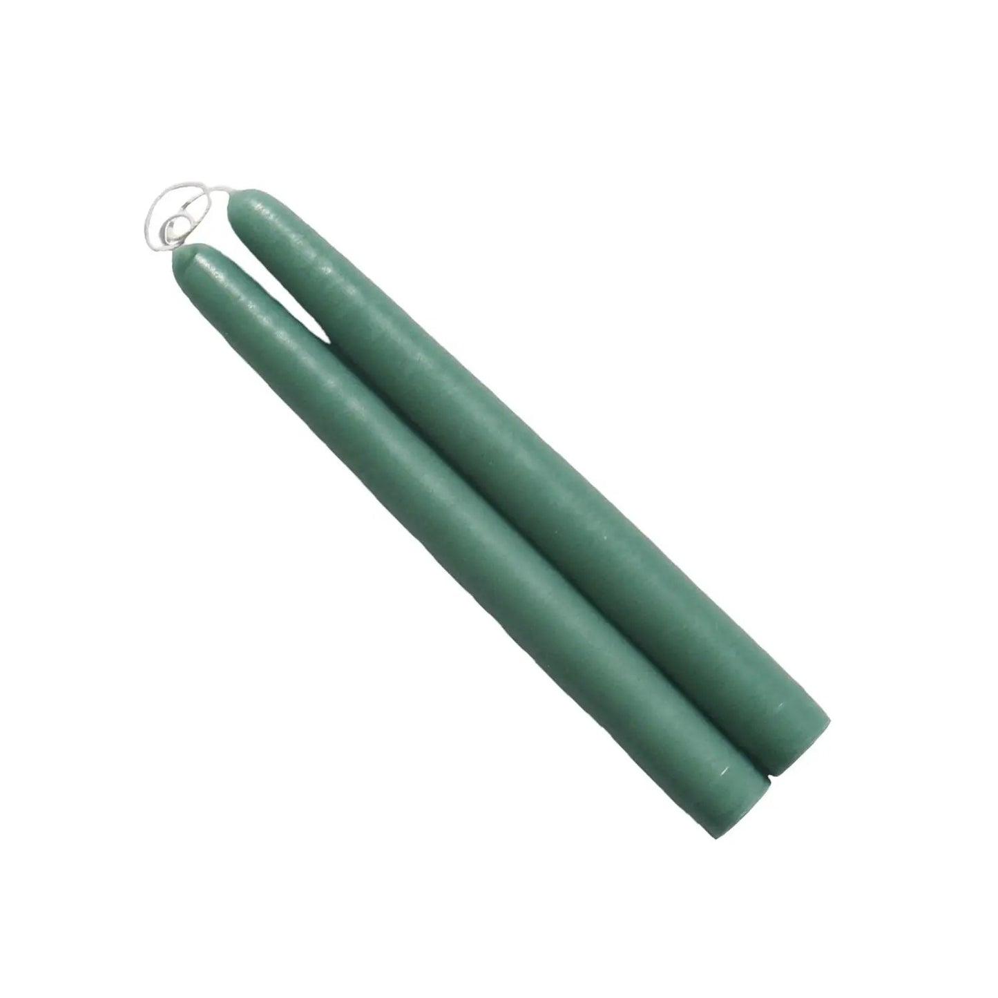 Mole Hollow Taper Candles pair, sea green, slender taper candles on Tampa Home & Garden Store