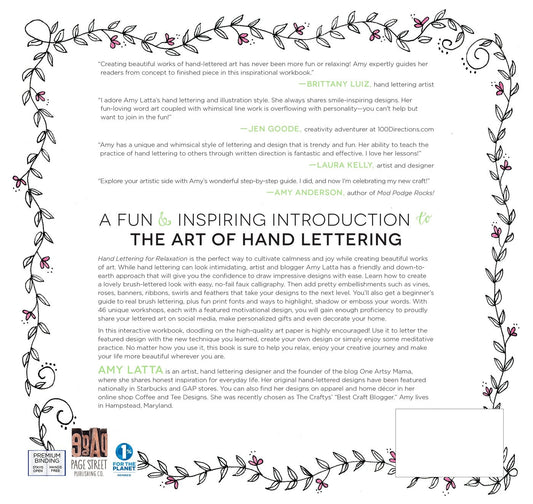 Hand Lettering For Relaxation: Inspirational Workbook - Tampa Home & Garden Store