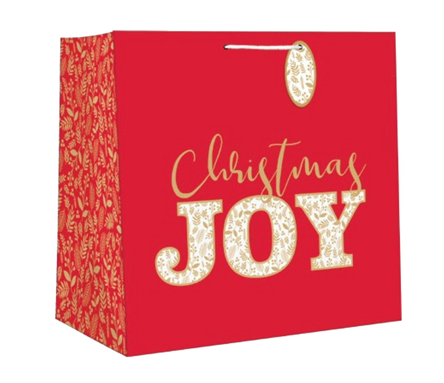 Jumbo Christmas Joy gift bag red with gold JOY foil The Country Christmas Loft on Tampa Home & Garden Store