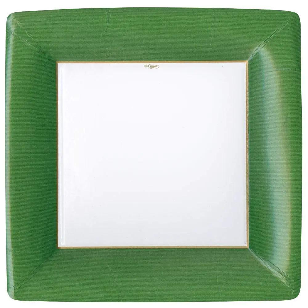 Grosgrain Border Hunter Green Dinner Plate by The Country Christmas Loft on Tampa Home & Garden Store