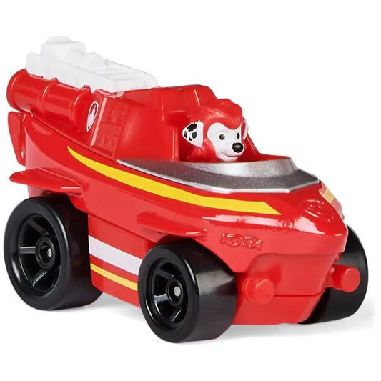 Paw Patrol Aqua Pups Marshall metal diecast car red with yellow stripe and silver accents on Tampa Home & Garden Store