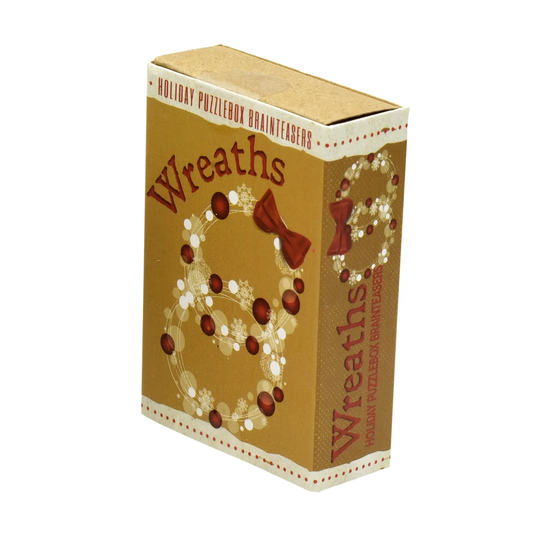 Holiday Puzzlebox Brainteasers Wreaths Gift box in gold by The Country Christmas Loft on Tampa Home & Garden Store
