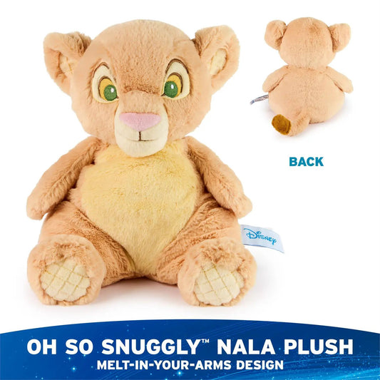 Disney Snuggly Nala Lion King plush stuffed animal, tan fur, green eyes, front/back views on Tampa Home & Garden Store