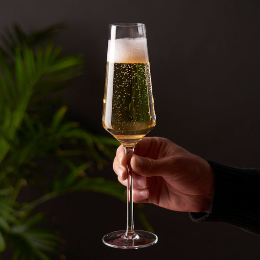 Raye Angled Crystal Champagne Flutes Set of Two