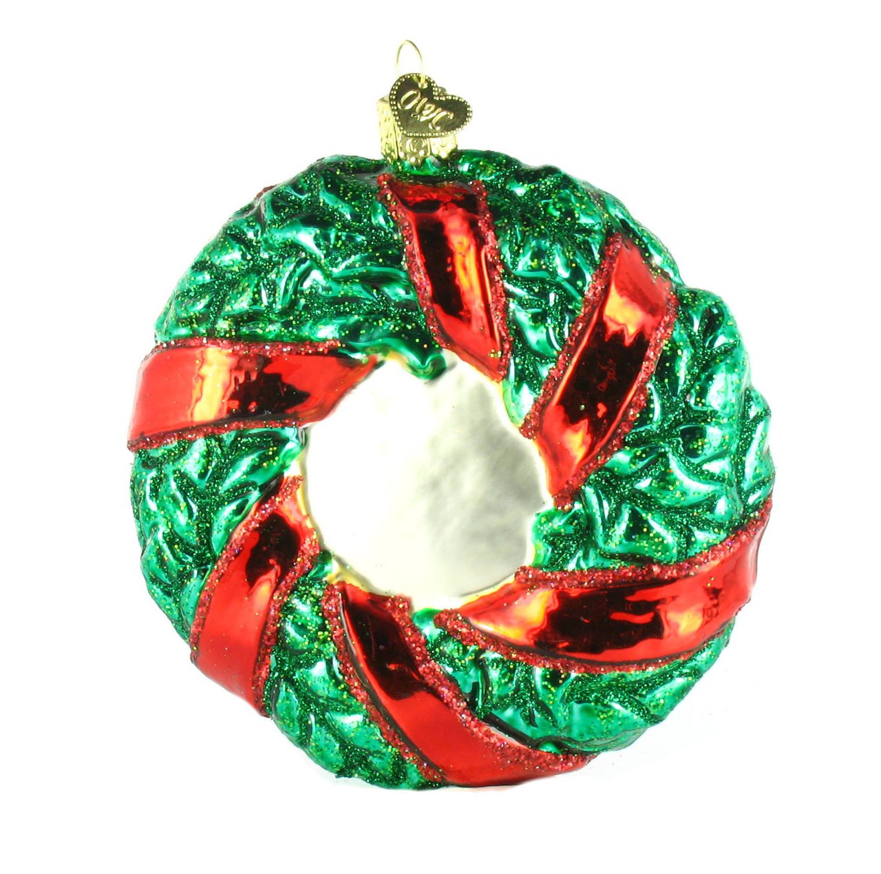 Adorno de cristal con corona familiar de muñeco de nieve de Navidad del Viejo Mundo