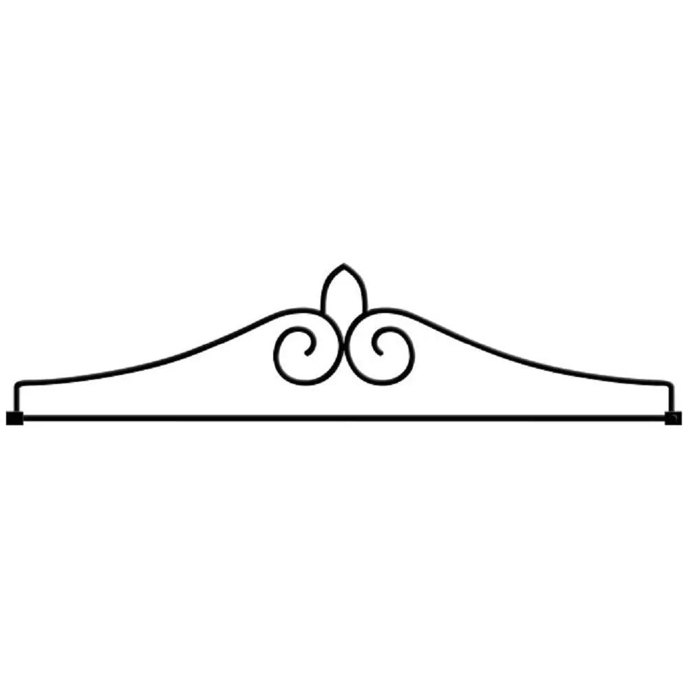 Garden Flag Wall Hanger 13.5-inch wide black wrought-iron scrollwork on Tampa Home & Garden Store