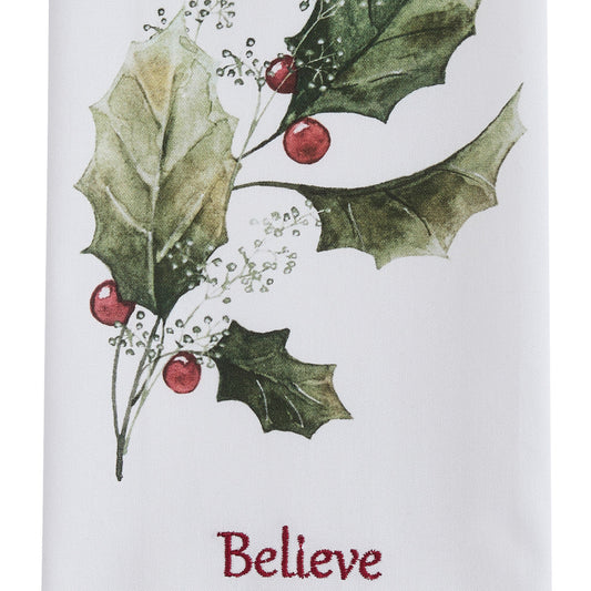 Torchon Holly And Berries Believe