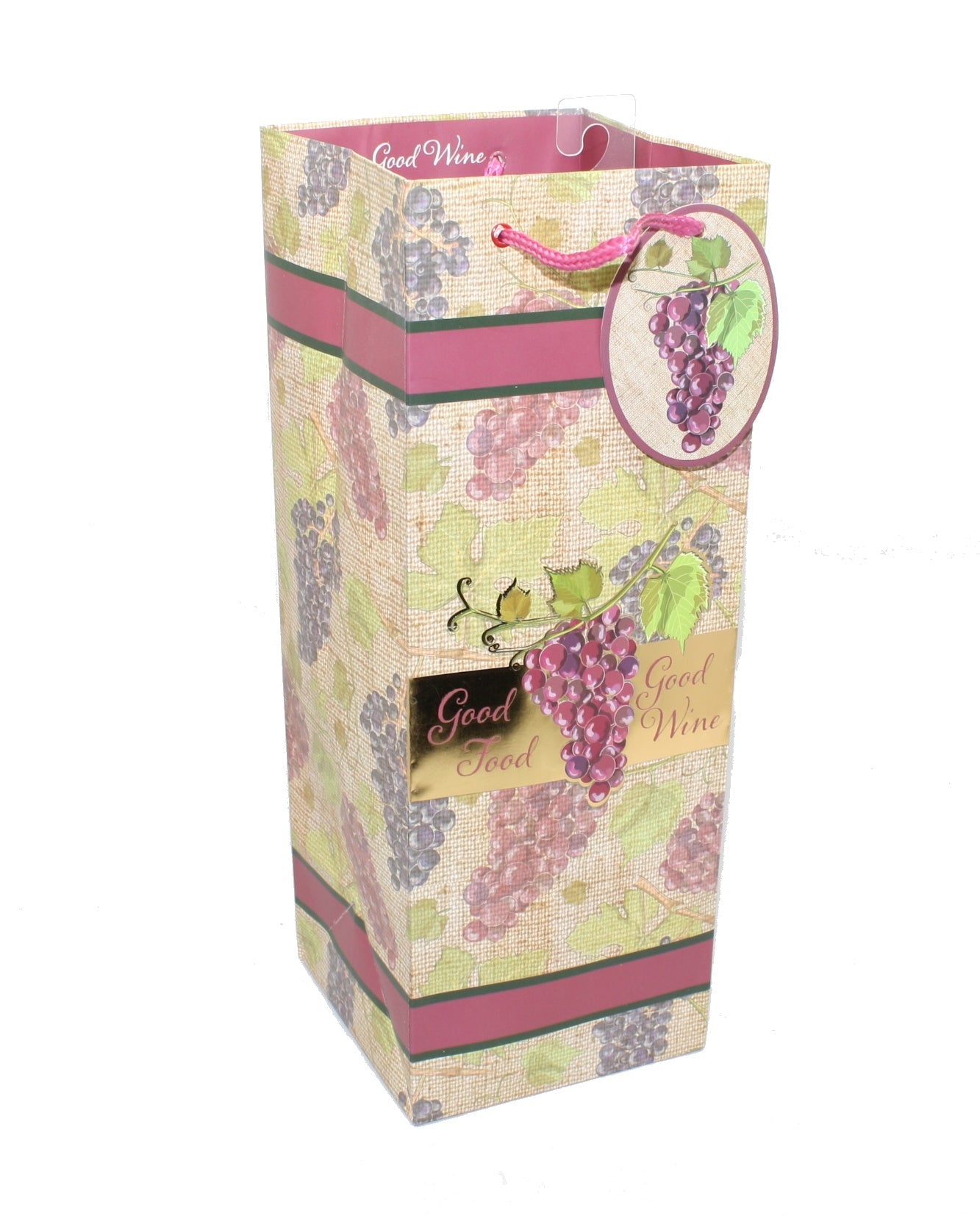 Sac cadeau de bouteilles de vin et de bons produits alimentaires