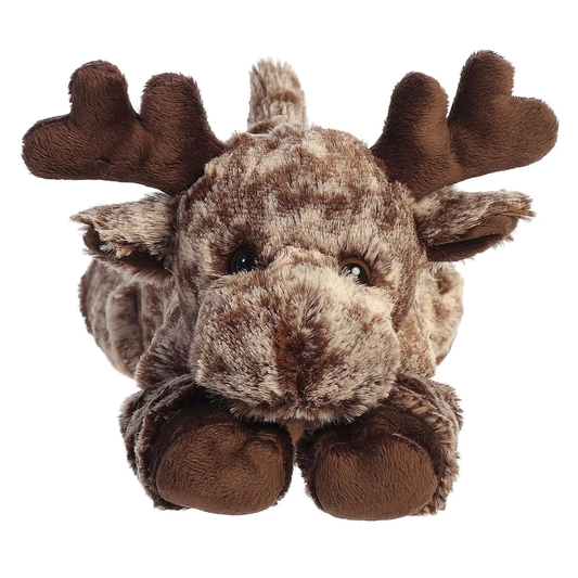 Maia Moose Flopsie plush 12in, brown fur with dark antlers, The Country Christmas Loft on Tampa Home & Garden Store