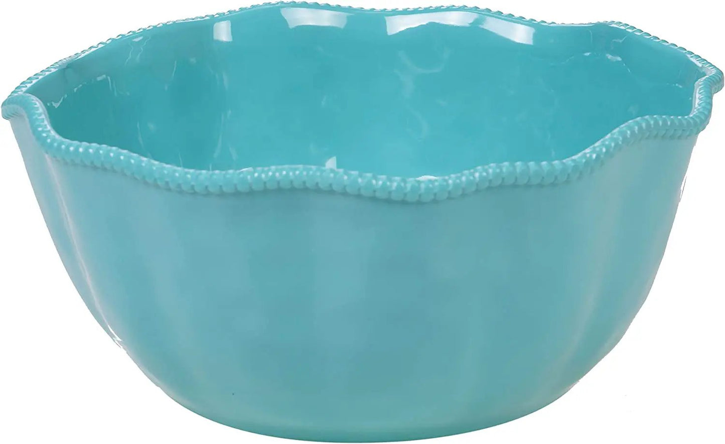 Blue Deep Bowl heavyweight melamine with a beaded rim in blue, The Country Christmas Loft on Tampa Home & Garden Store