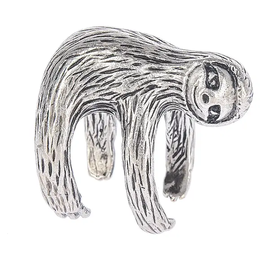Get a Grip Sloth Charm, silver-tone metal jewelry charm by The Country Christmas Loft on Tampa Home & Garden Store