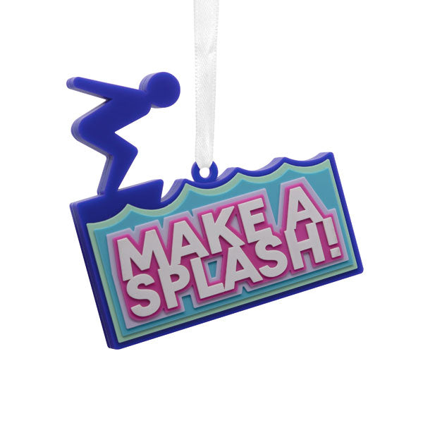 Make a Splash sports ornament blue with pink accents Country Christmas Loft on Tampa Home & Garden Store