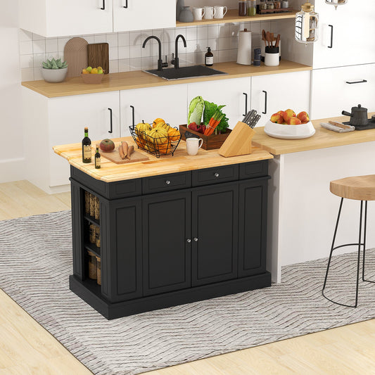 Kitchen Island with Storage and 3-Level Adjustable Shelves - Tampa Home & Garden Store