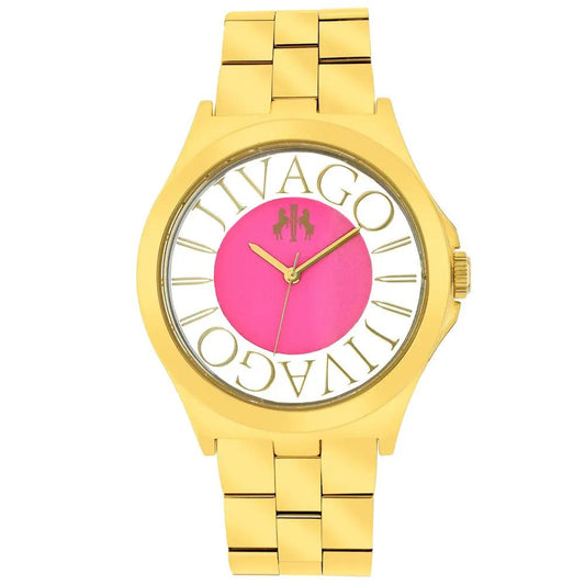 Jivago Women Watch gold-tone stainless steel with pink dial on Tampa Home & Garden Store
