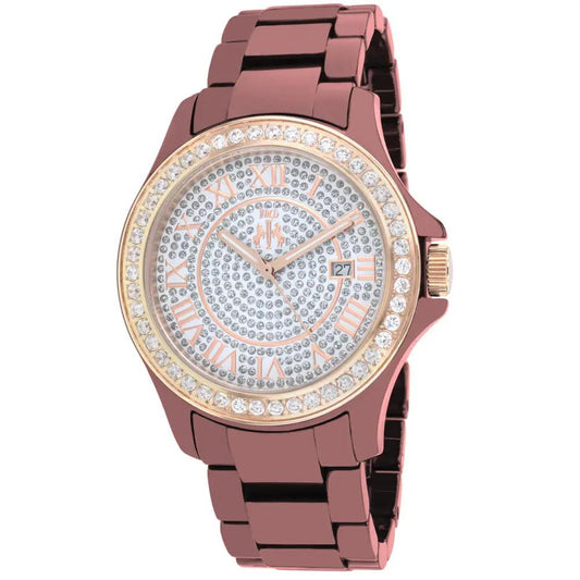 Jivago Cerami Ceramic Watch pink ceramic bracelet with crystal bezel on Tampa Home & Garden Store