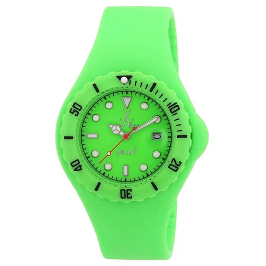 Toy Watch Jelly ladies green silicone watch with green dial, date window, quartz movement on Tampa Home & Garden Store