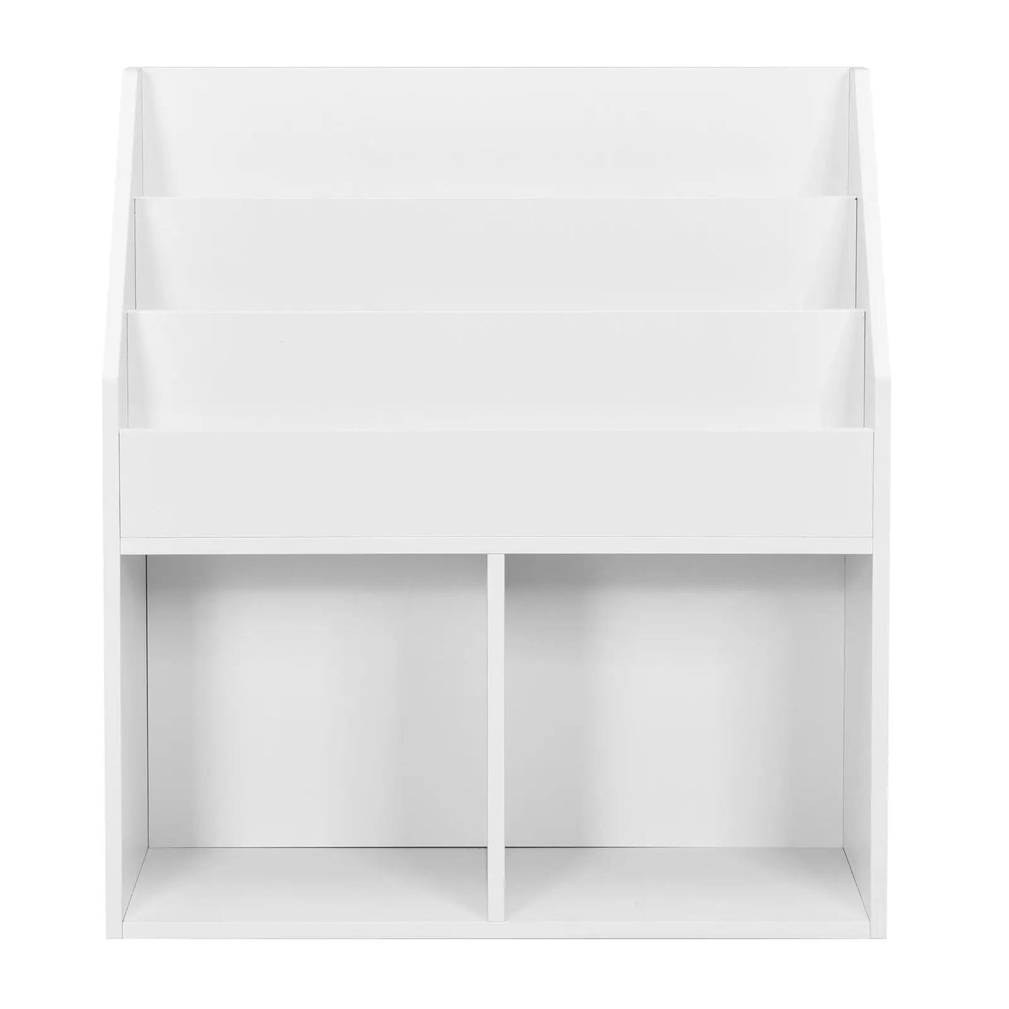 Kids Wooden Bookshelf Organizer for Toys white wood storage with cubbies DirectDeals on Tampa Home & Garden Store