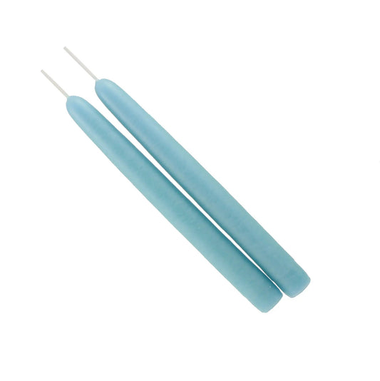 Mole Hollow Taper Pair Caribbean Blue Candles, 2-pack on Tampa Home & Garden Store