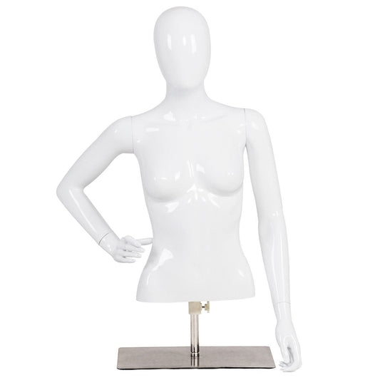 Female Mannequin Torso Adjustable Height with Metal Stand - Tampa Home & Garden Store