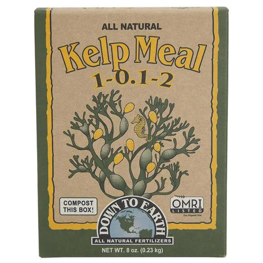 Kelp Meal Seaweed Fertilizer 1-0.1-2 8 oz box Down To Earth on Tampa Home & Garden Store