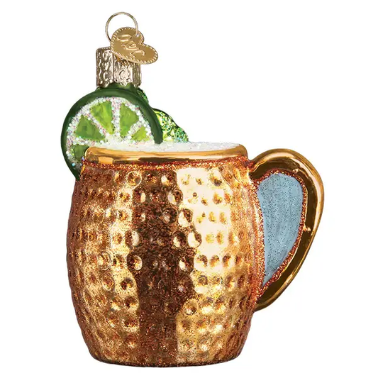 Moscow Mule Mug Ornament copper hammered mug with lime slice by The Country Christmas Loft on Tampa Home & Garden Store