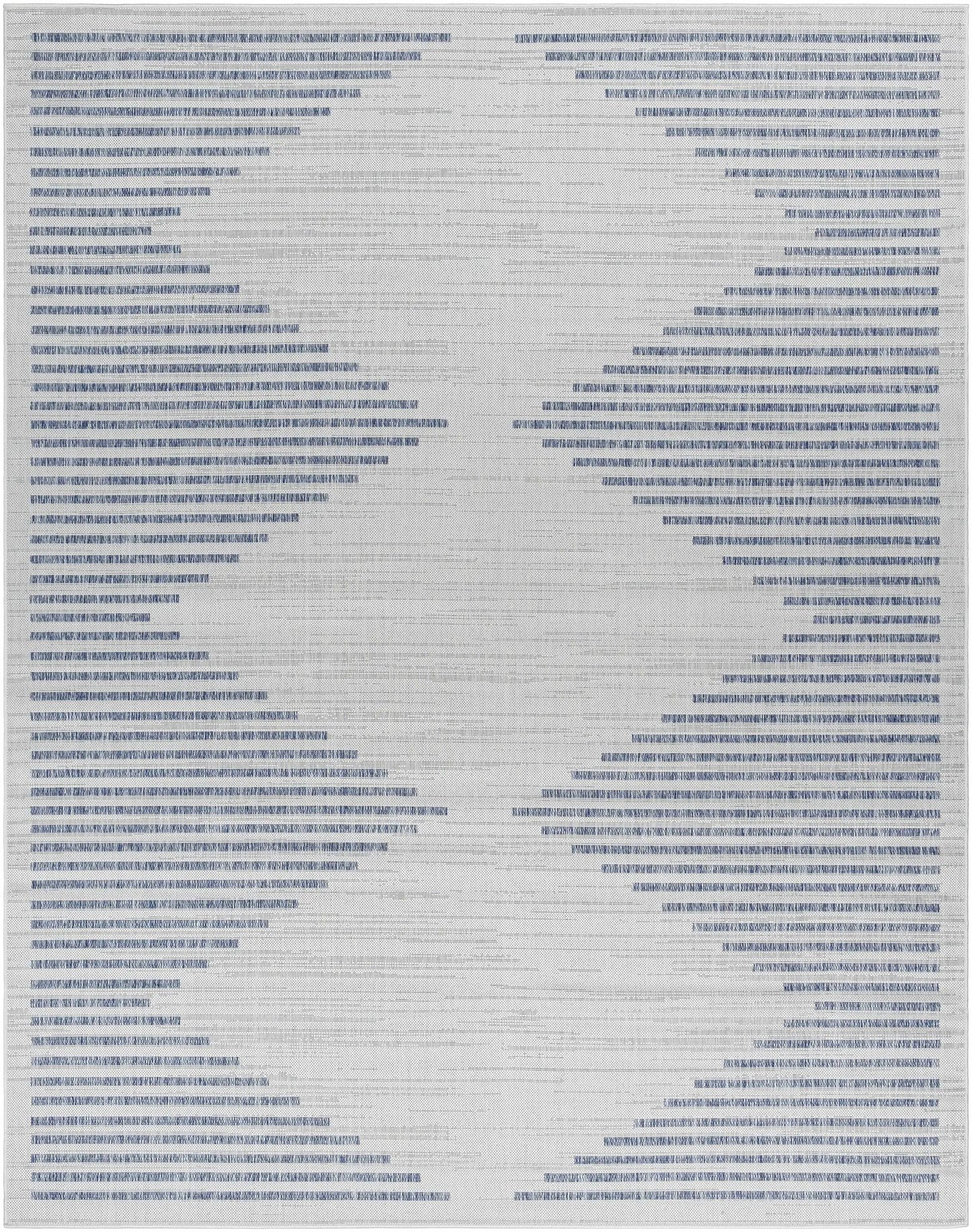 Khandallah Outdoor Area Rug Turkish polypropylene, gray with blue stripe, Boutique Rugs on Tampa Home & Garden Store