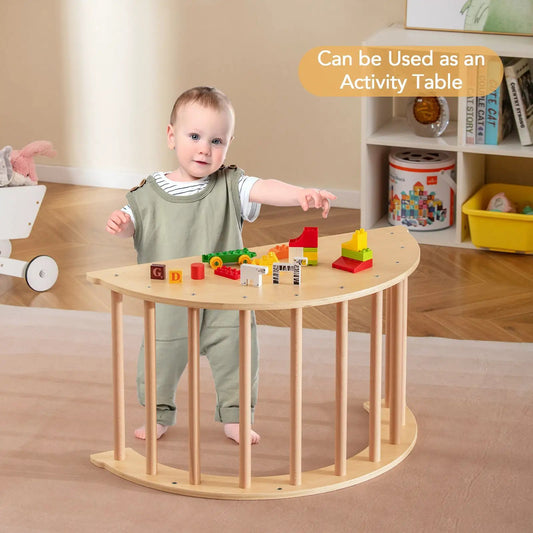 Kids Climbing Arch with Cushion natural wood climber for toddlers DirectDeals on Tampa Home & Garden Store