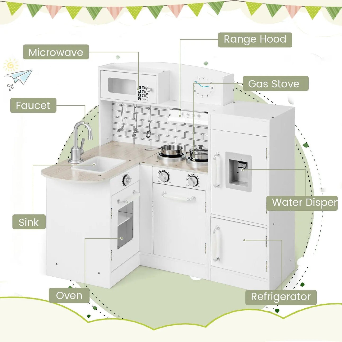 Kids Kitchen Playset Conor with microwave, oven and sink DirectDeals on Tampa Home & Garden Store on Tampa Home & Garden Store