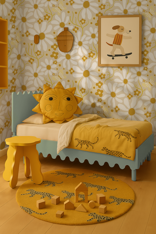 Spring Daze Wallpaper, tan - Tampa Home & Garden Store