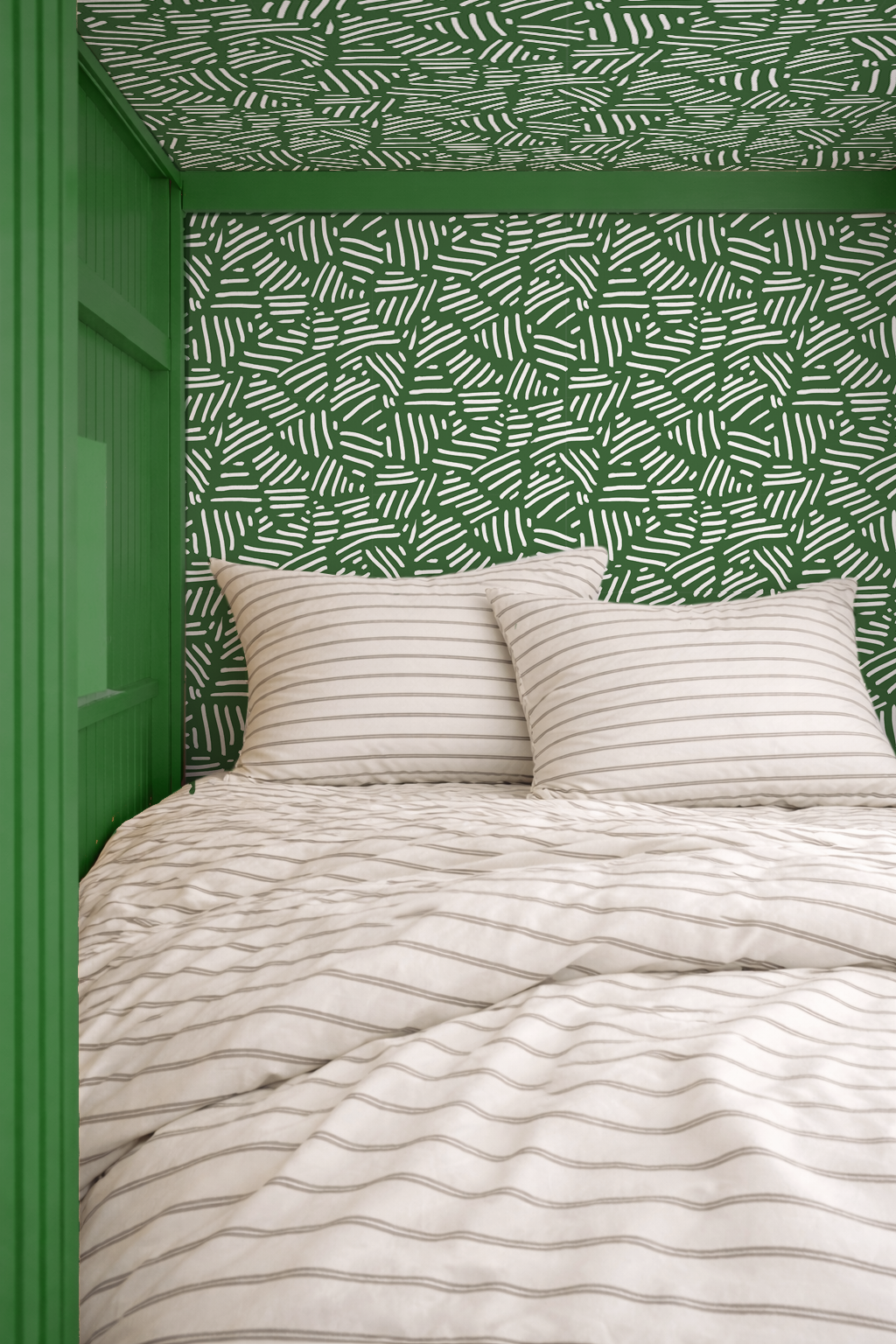 Simple Stripes Wallpaper, green