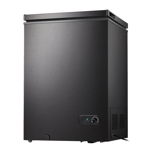 Kismile 3.5 cu ft chest freezer black textured finish with front control dial on Tampa Home & Garden Store